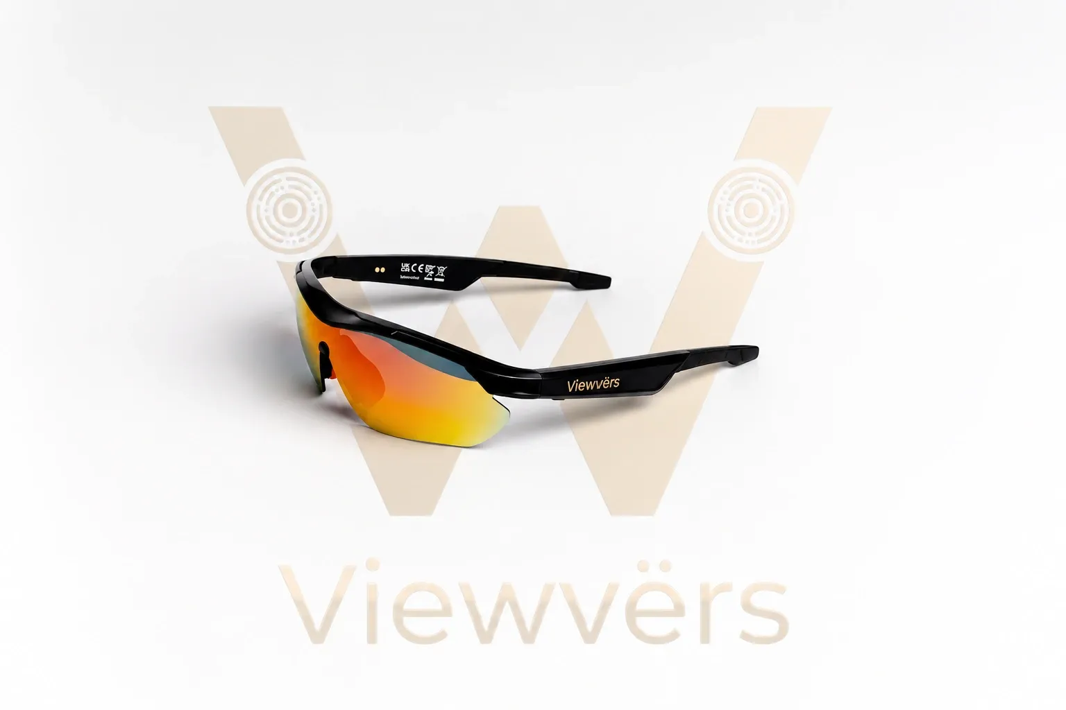 [10100] SIRIUS – Occhiali sportivi Bluetooth | Viewvërs (Lente mista Arancione e Montatura Nera)